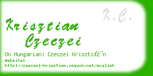 krisztian czeczei business card